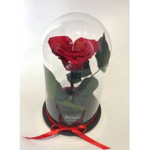 Τριαντάφυλλο forever κόκκινο με σχήμα καρδιάς γυάλα.