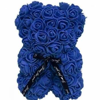 Blue rose bear