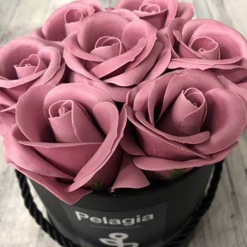 Τριαντάφυλλα σάπιο μήλο αρωματικά από σαπούνι σε κουτί. (Μκρό μέγεθος 12x12)